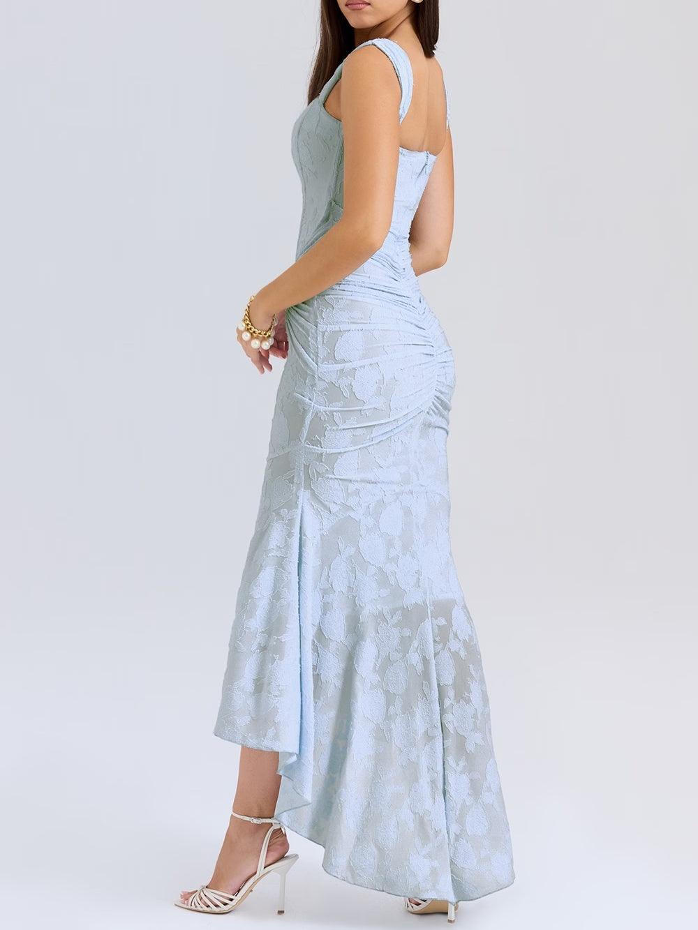 Maxi Jurk Sculptuur-Floraal