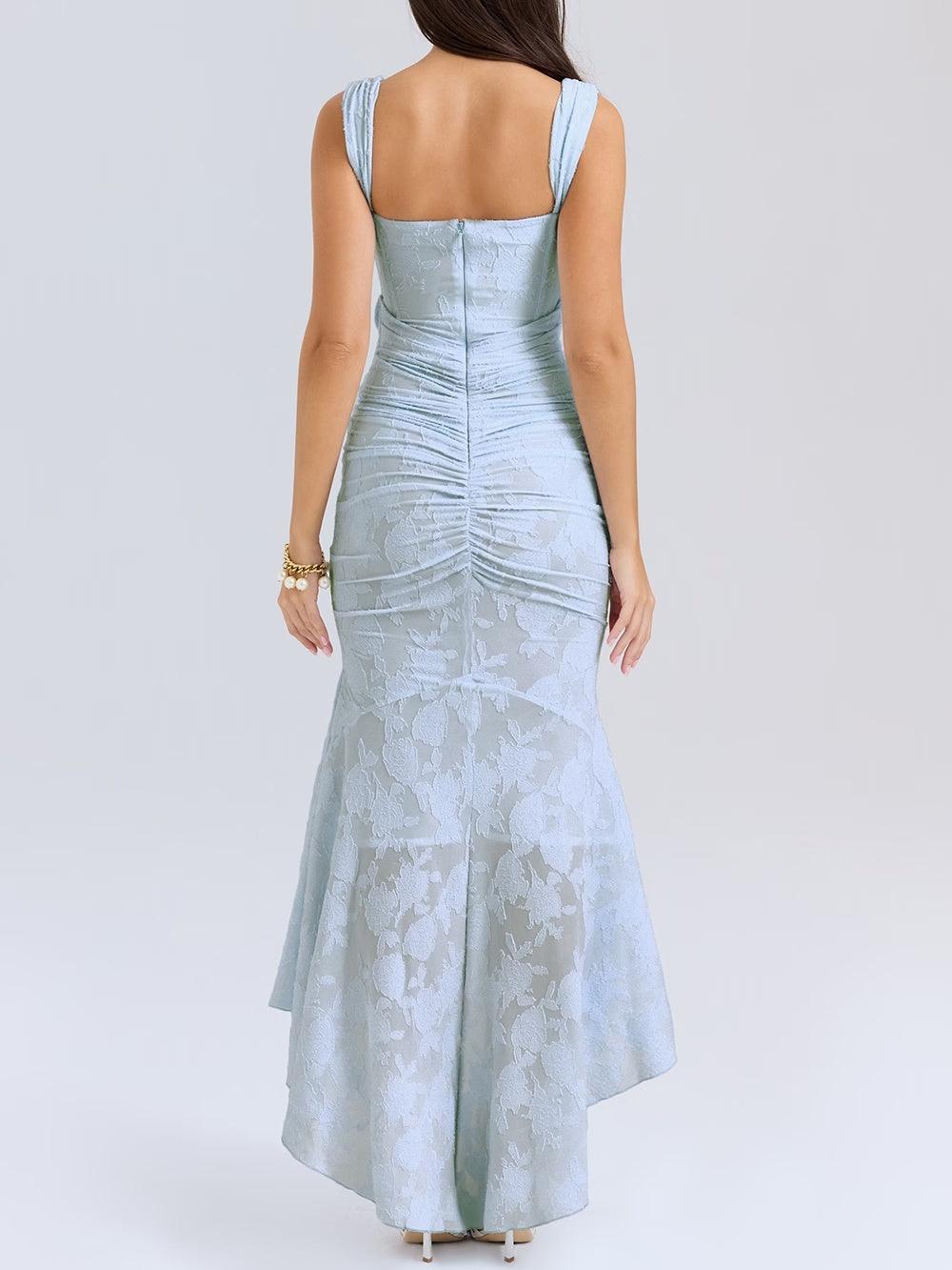 Maxi Jurk Sculptuur-Floraal