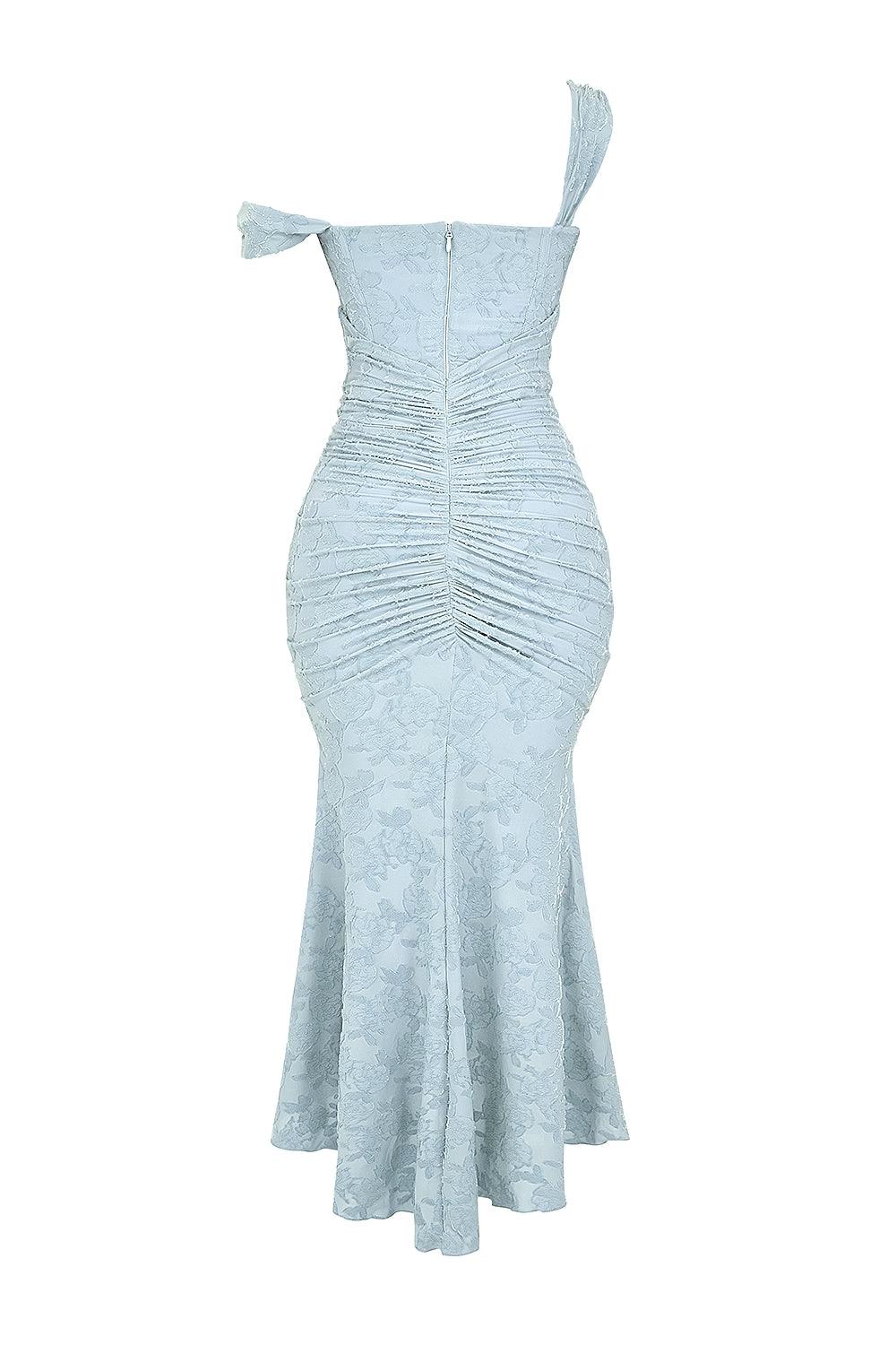 Maxi Jurk Sculptuur-Floraal