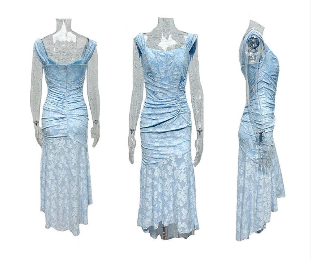 Maxi Jurk Sculptuur-Floraal