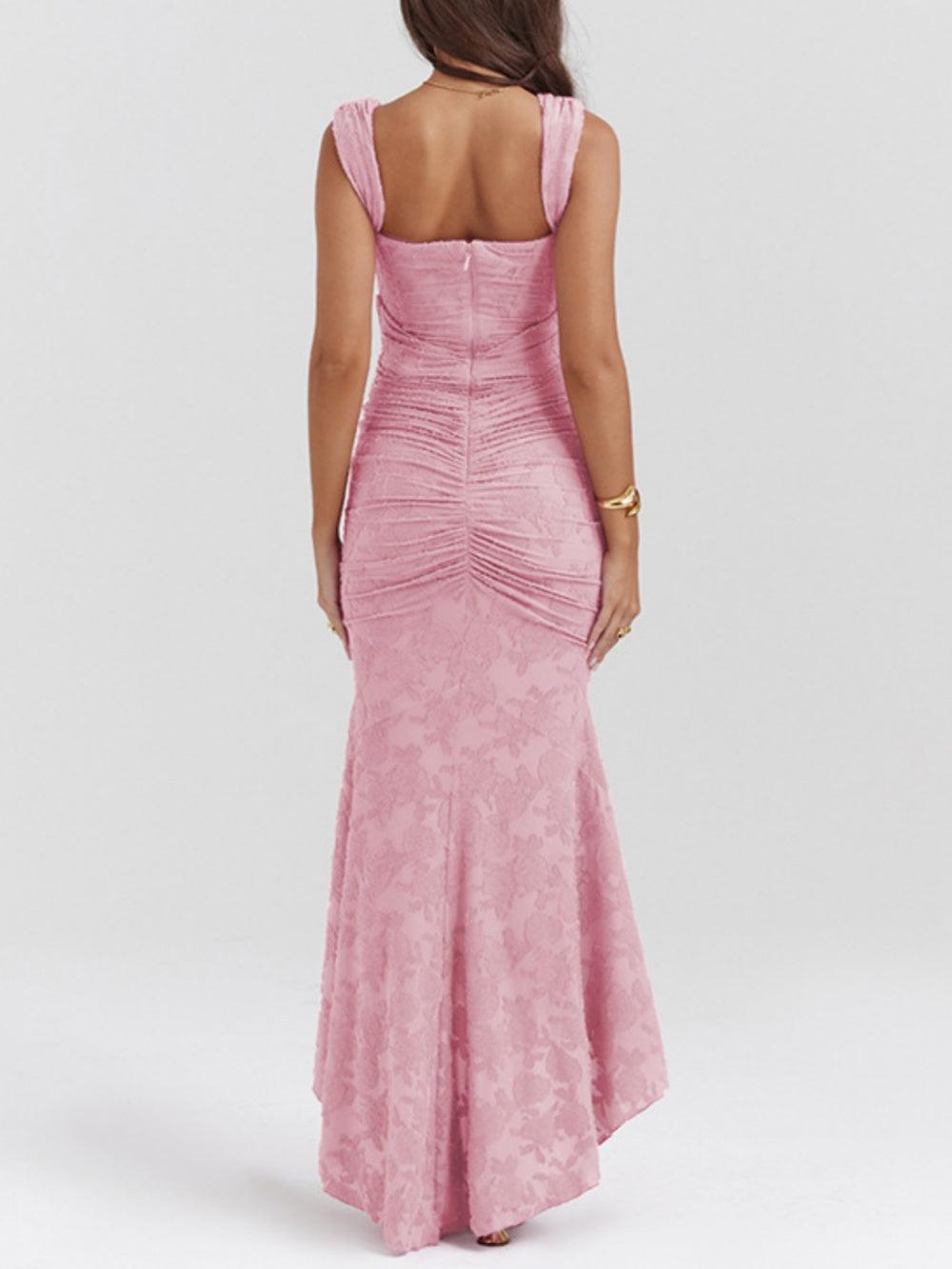 Maxi Jurk Sculptuur-Floraal