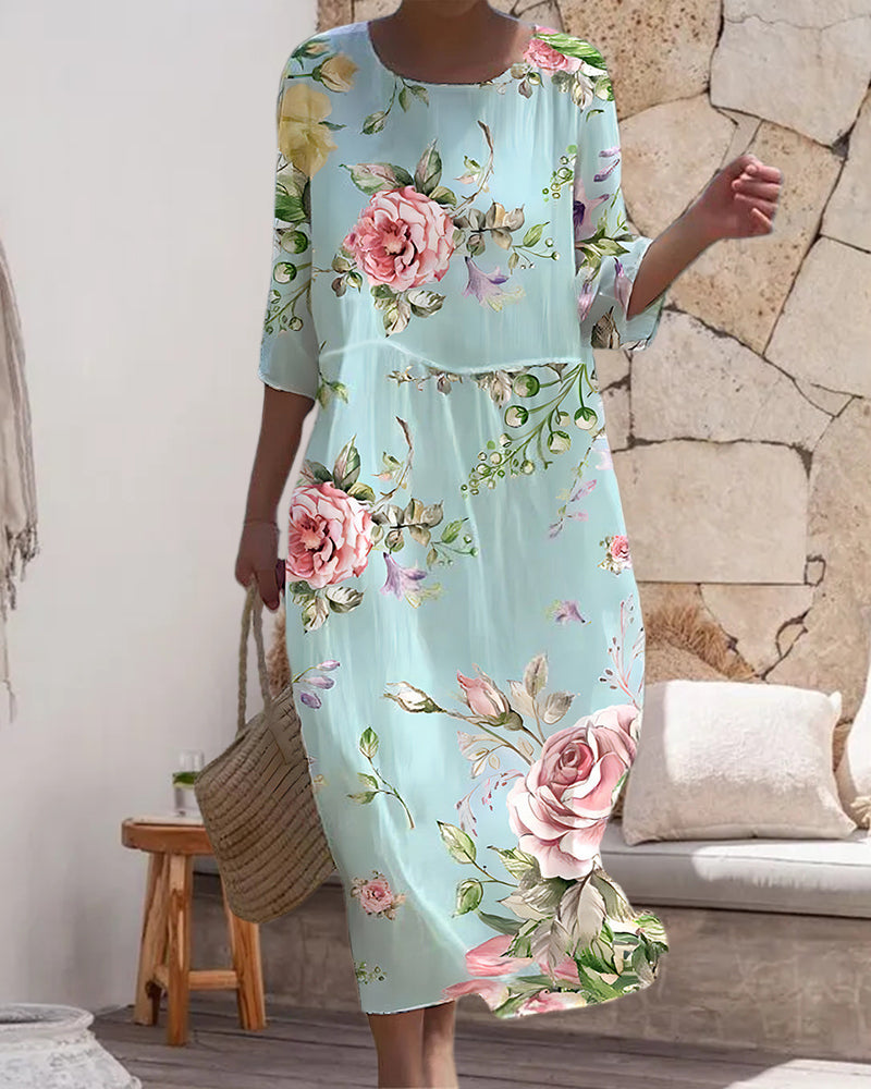 Rozemarijn | Elegante Bloemenjurk