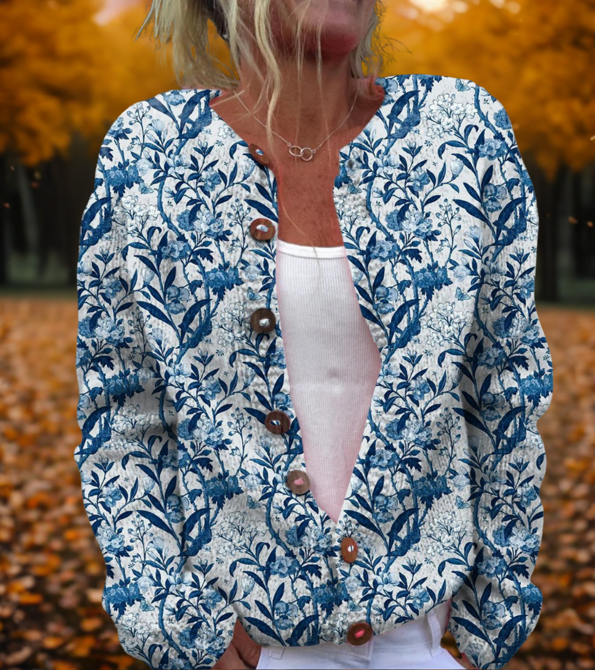 Mary | Cardigan met Bloemdesign