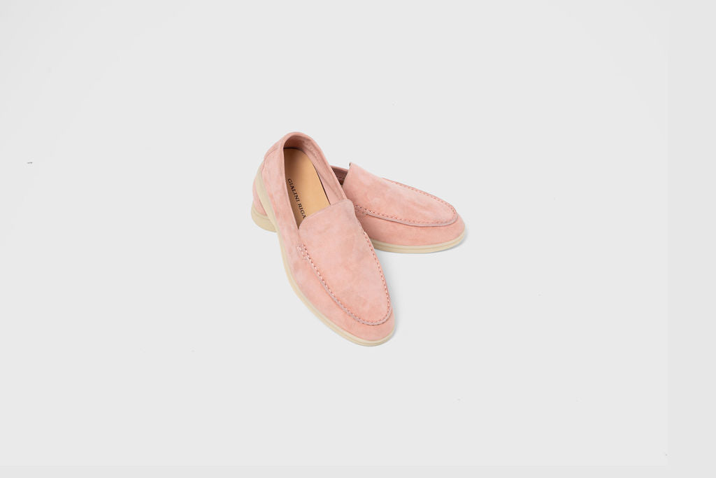 Marino | Herenloafers van roze suède