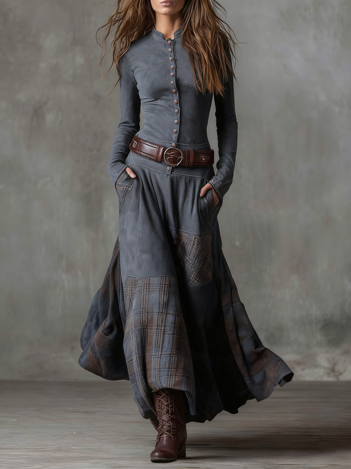 Michelle | Maxi suède look jurk