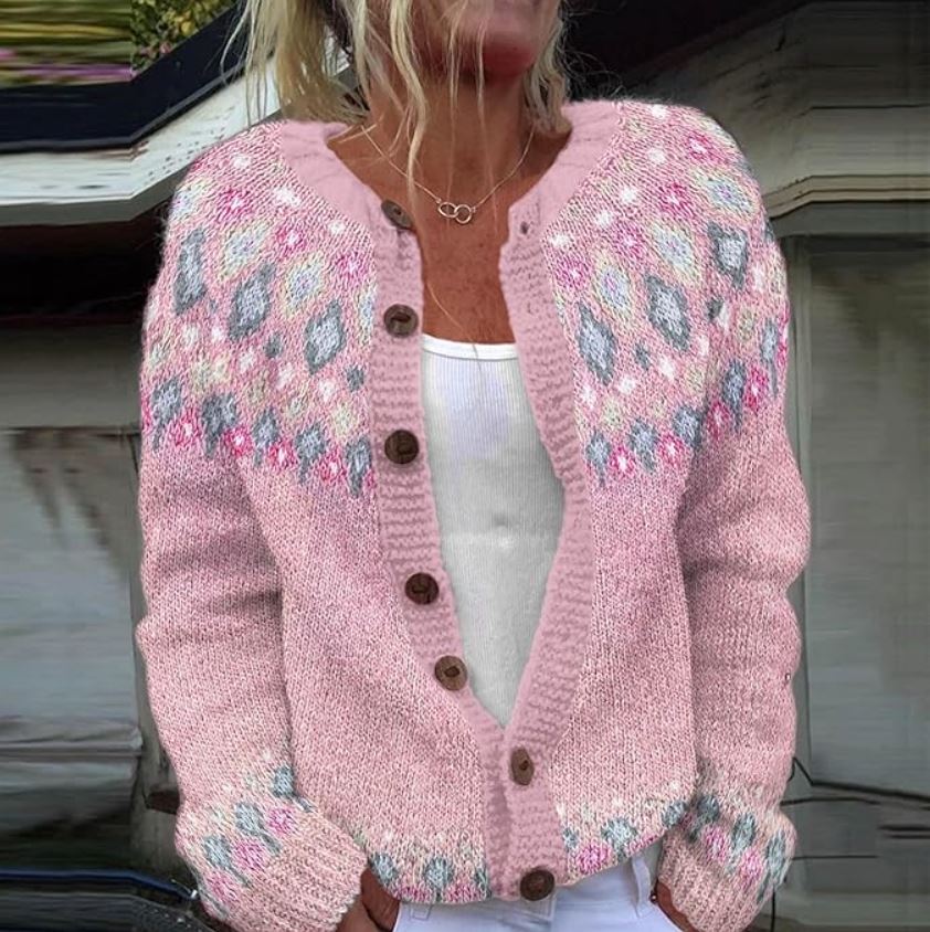 Sophia | Roze Zachte Gebreide Cardigan