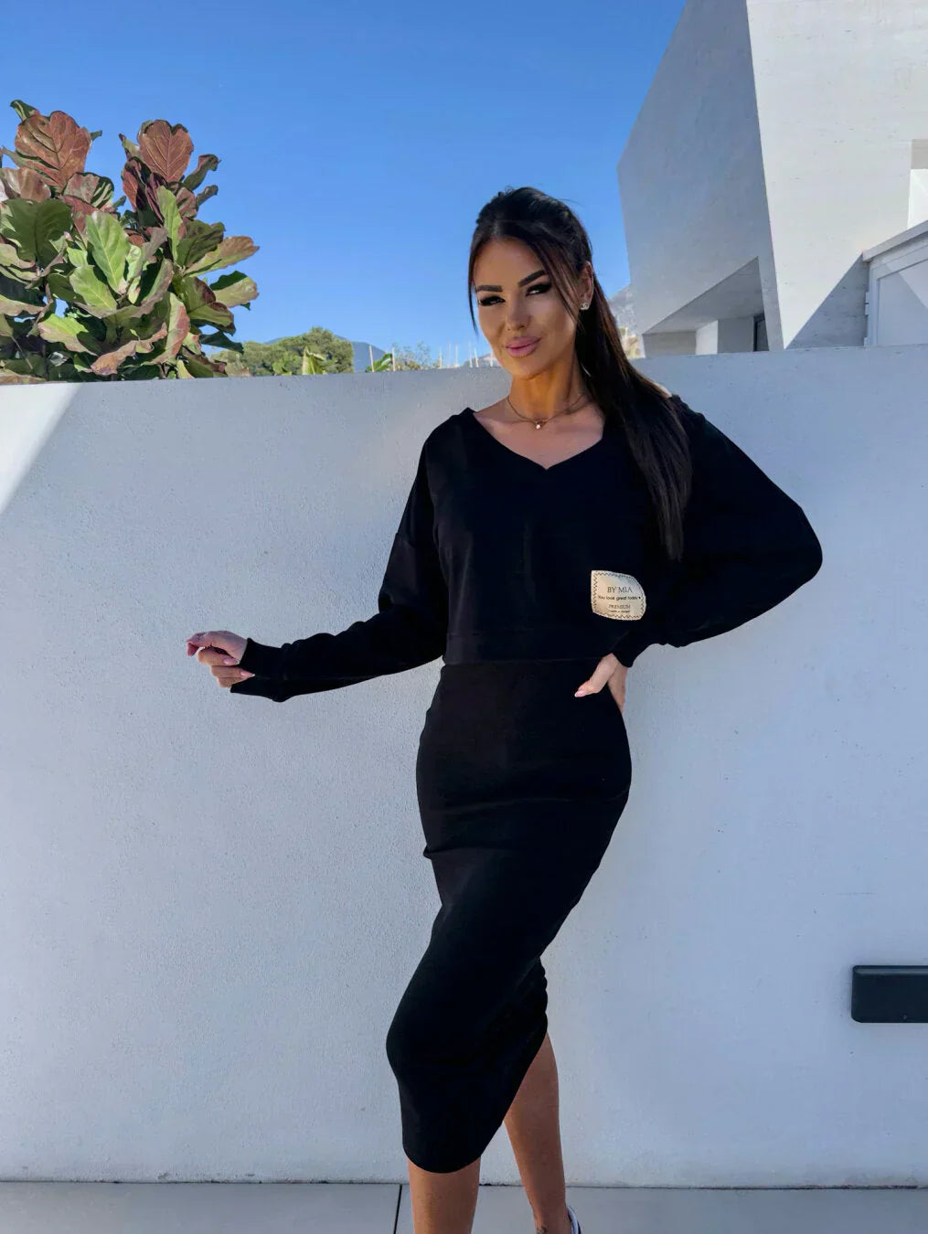 Annemieke – Casual Ensemble Jurk & Sweatshirt