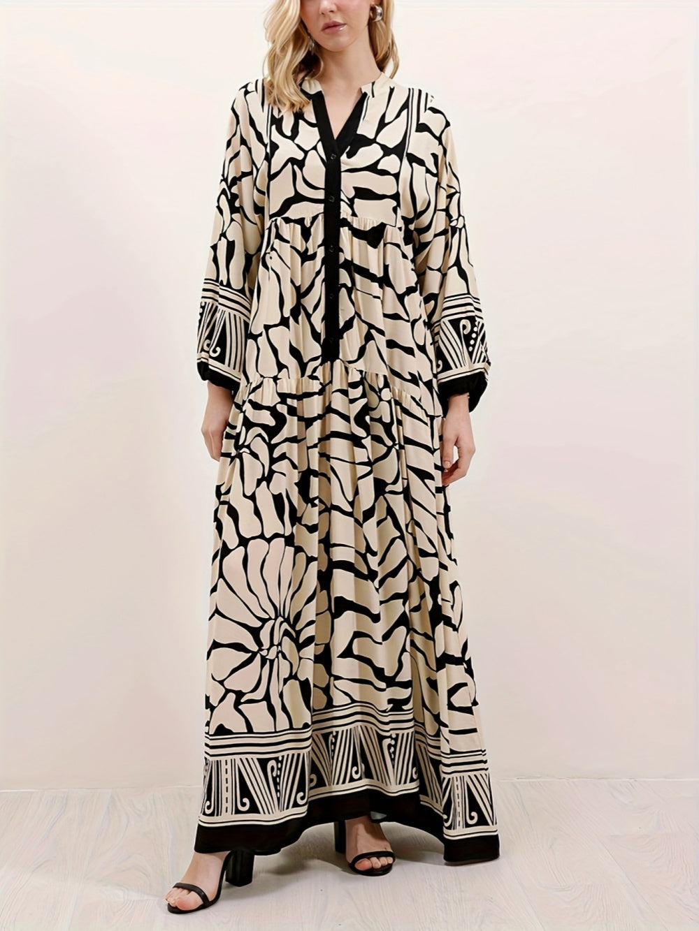 Comfortabele Bloemenprint Jurk