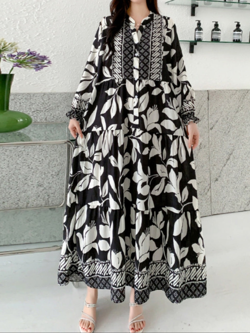 Comfortabele Bloemenprint Jurk