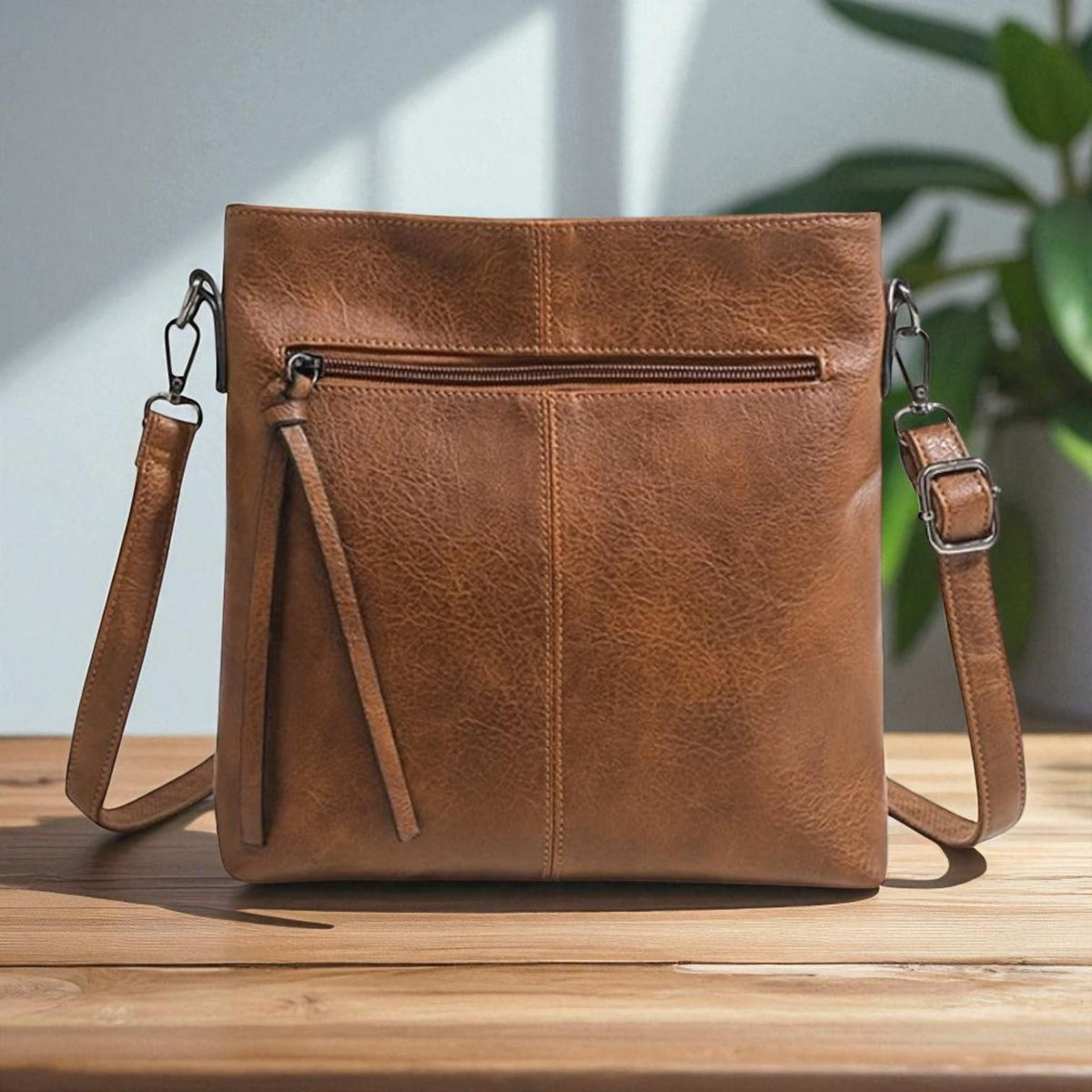Lena's vierkante retro schoudertas