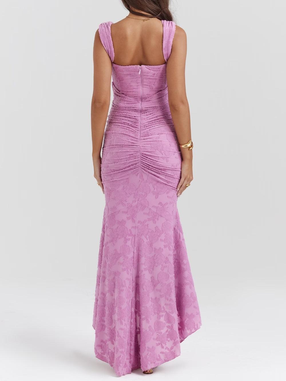 Maxi Jurk Sculptuur-Floraal