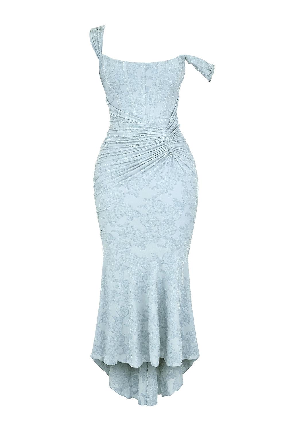 Maxi Jurk Sculptuur-Floraal
