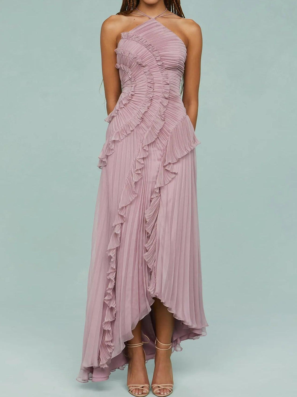 Eco-Elegante Asymmetrische Jurk