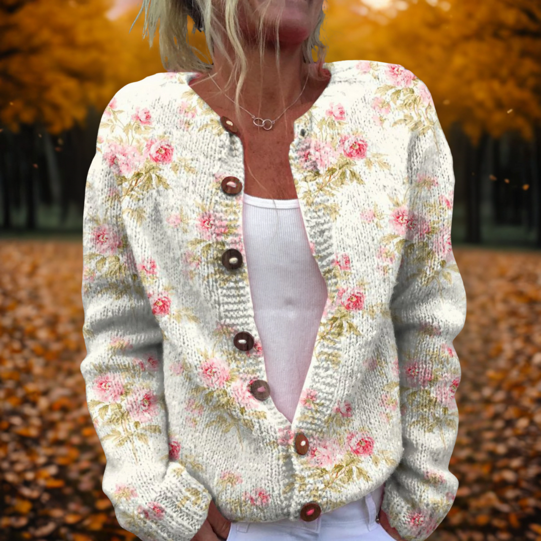 Jessie | Zachte Gebreide Cardigan Bloemenkunst