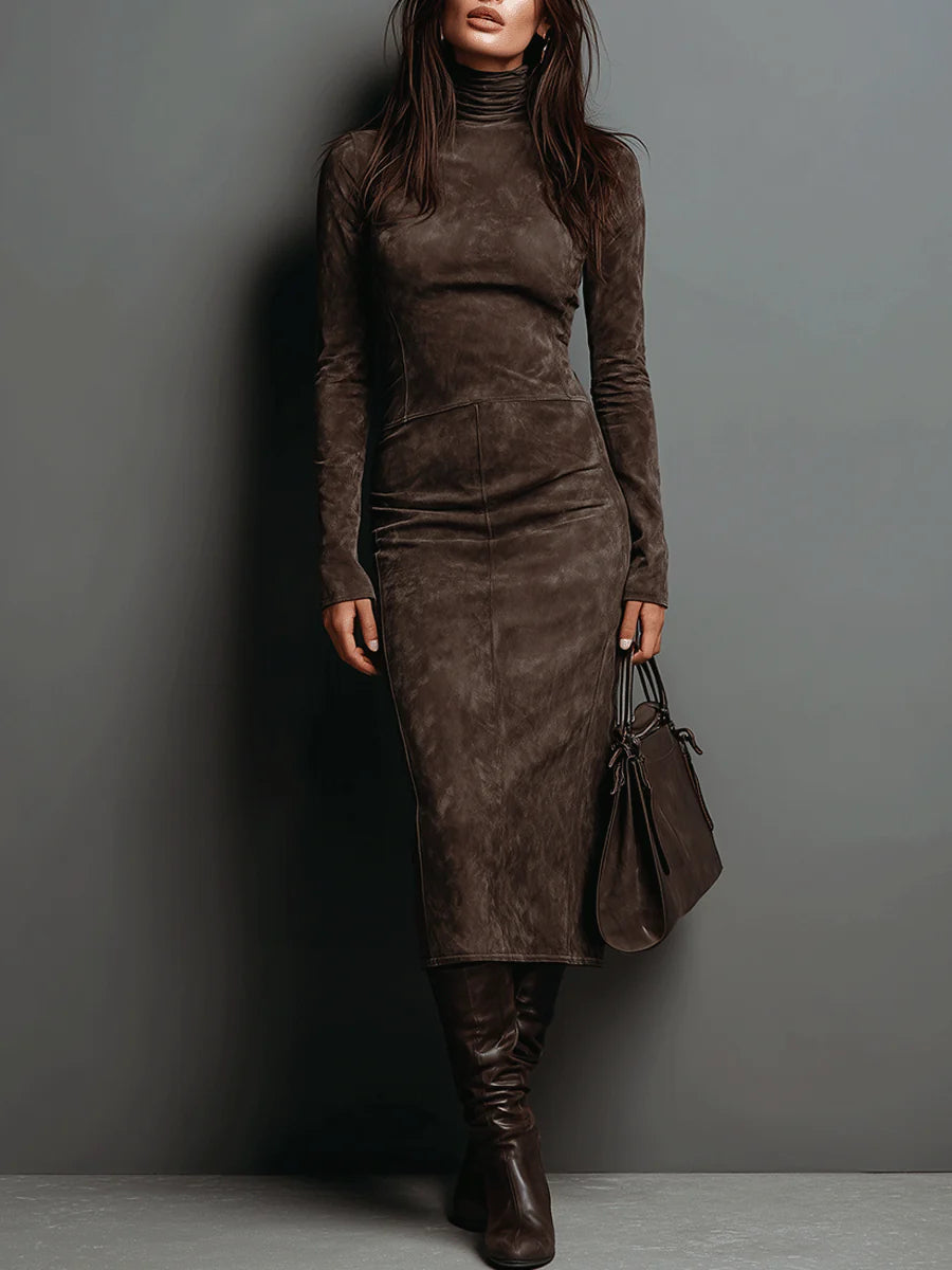 Giada | Suède look midi-jurk