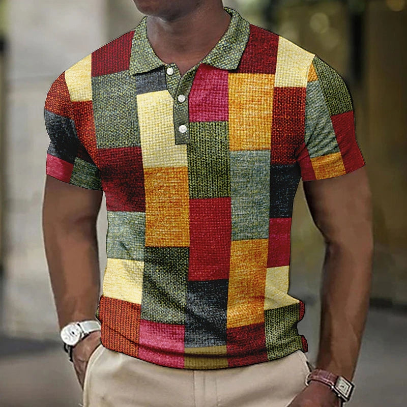 Timo -  Multikleur polo in moderne stijl