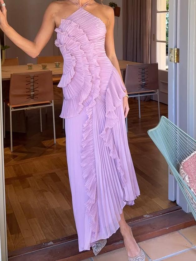 Eco-Elegante Asymmetrische Jurk