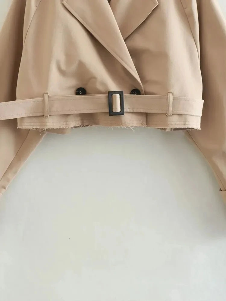 Lisa | Cropped Trench Jas