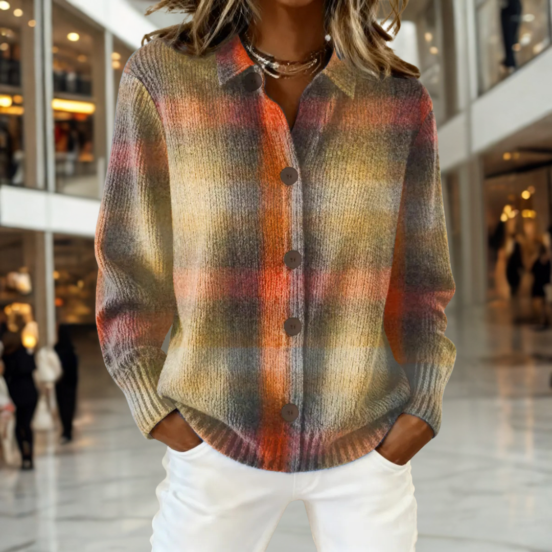 CHIARA – Zachte Geruite Cardigan