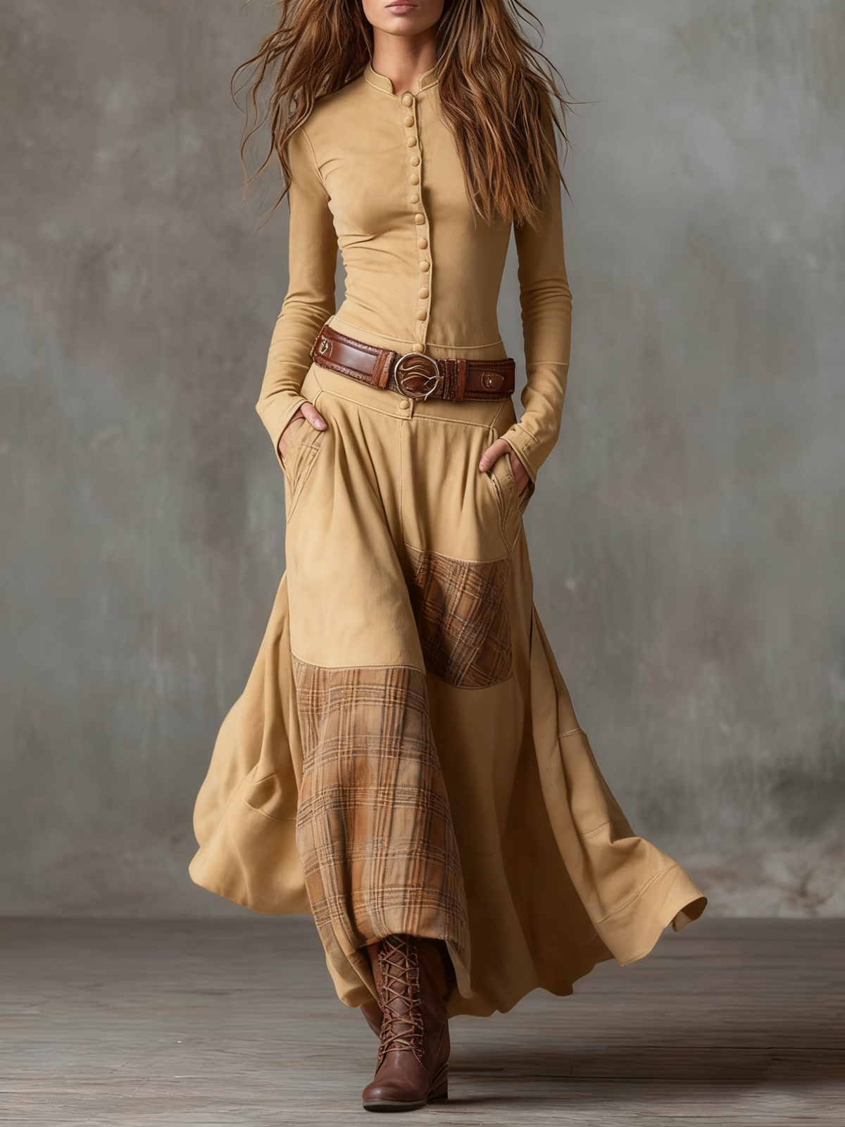 Michelle | Maxi suède look jurk