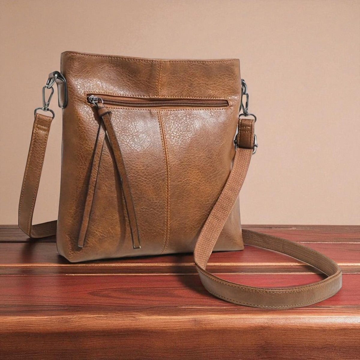 Lena's vierkante retro schoudertas