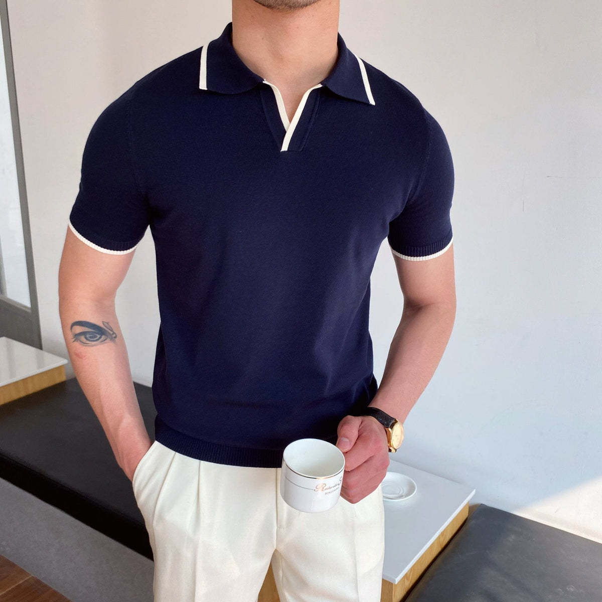 Lorenzo - V-hals Polo